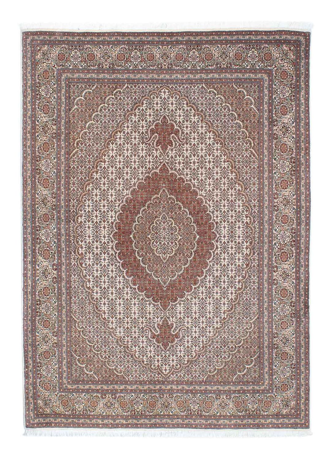 Tapis persan - Tabriz - Royal - 210 x 150 cm - marron clair