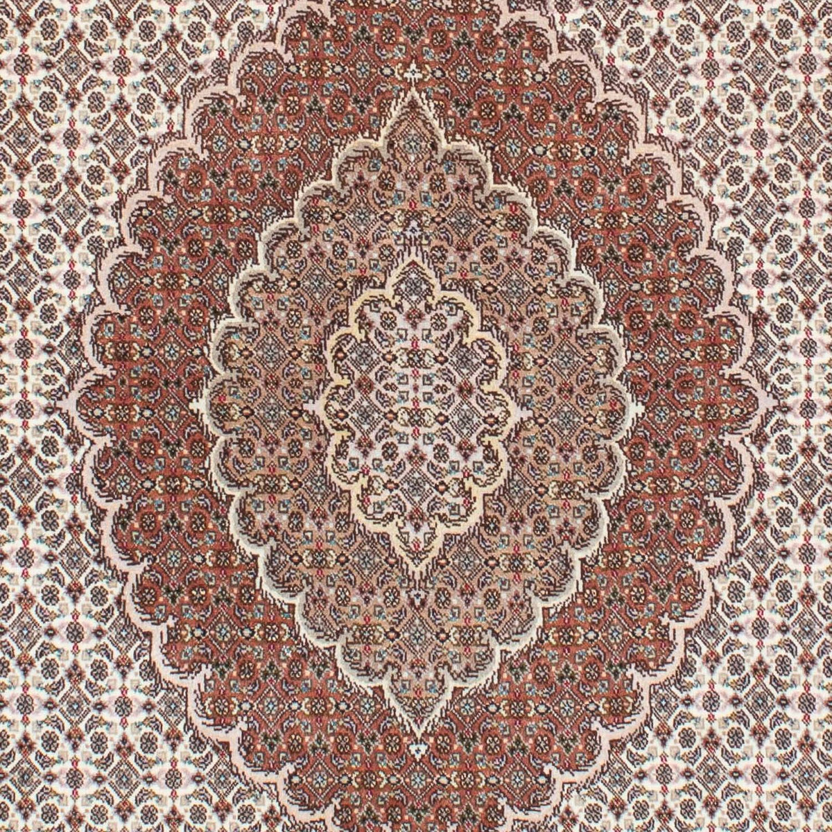 Tapis persan - Tabriz - Royal - 210 x 150 cm - marron clair