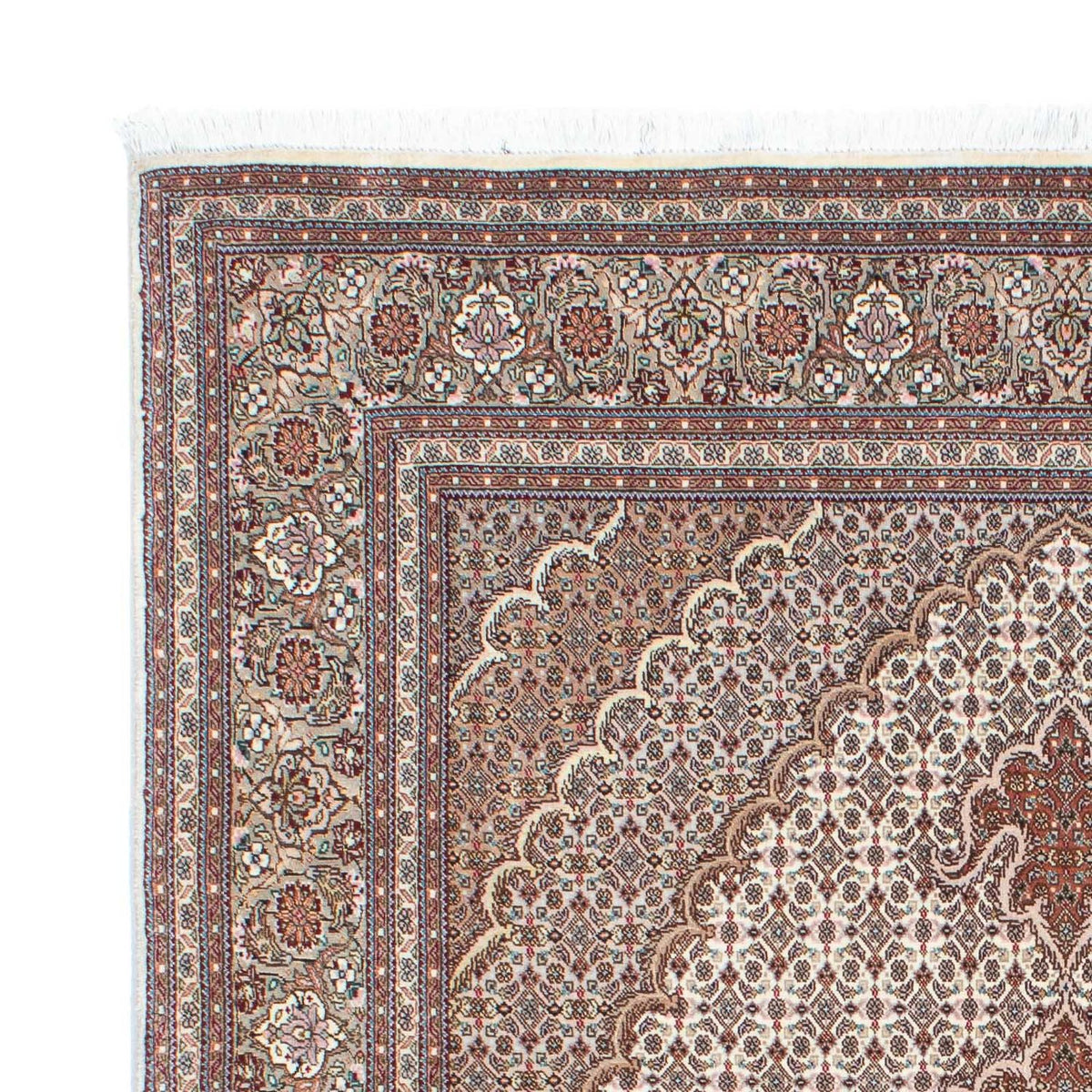 Tapis persan - Tabriz - Royal - 210 x 150 cm - marron clair