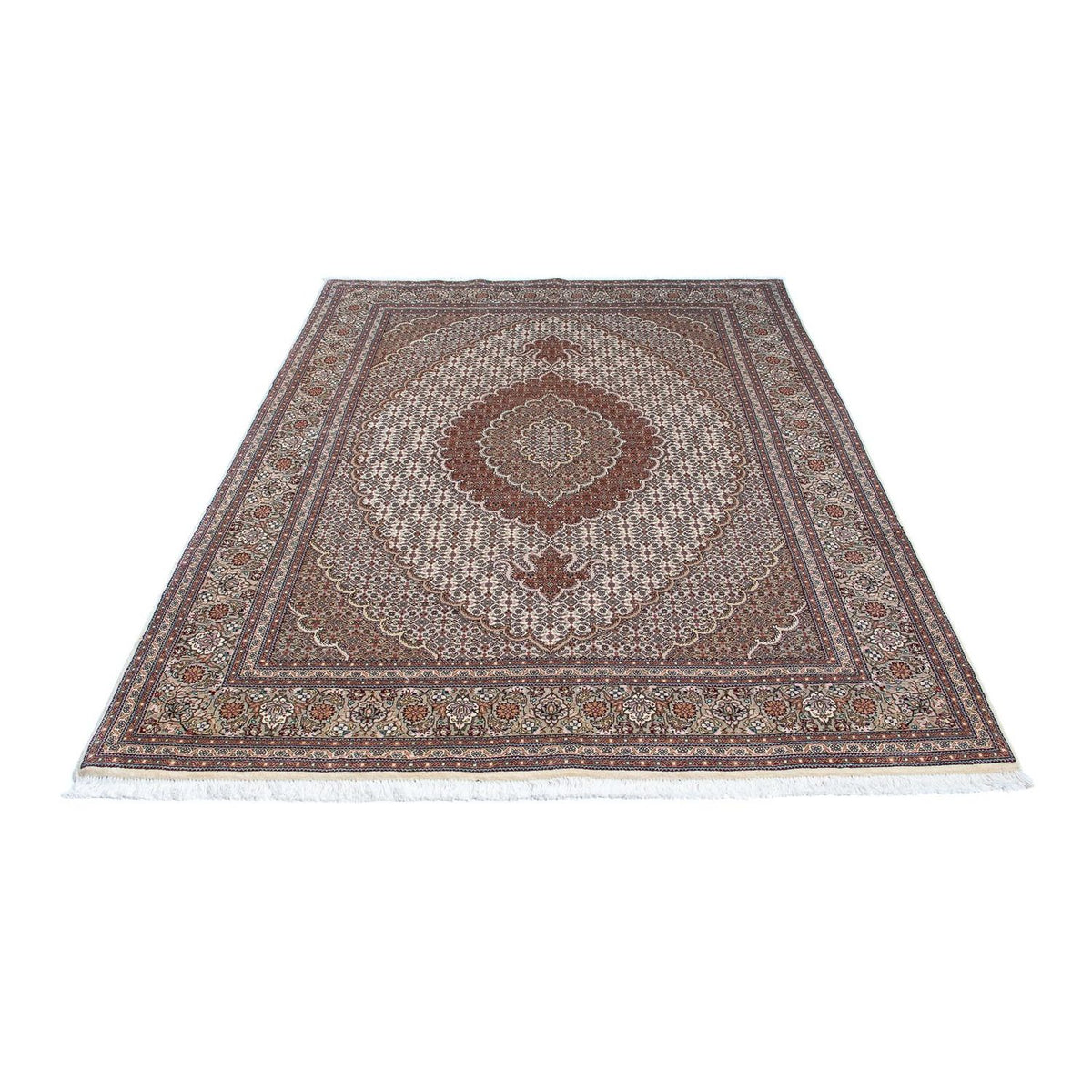 Tapis persan - Tabriz - Royal - 210 x 150 cm - marron clair