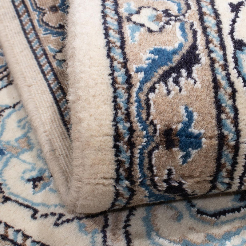 Tapis persan - Nain carré  - 196 x 194 cm - bleu foncé