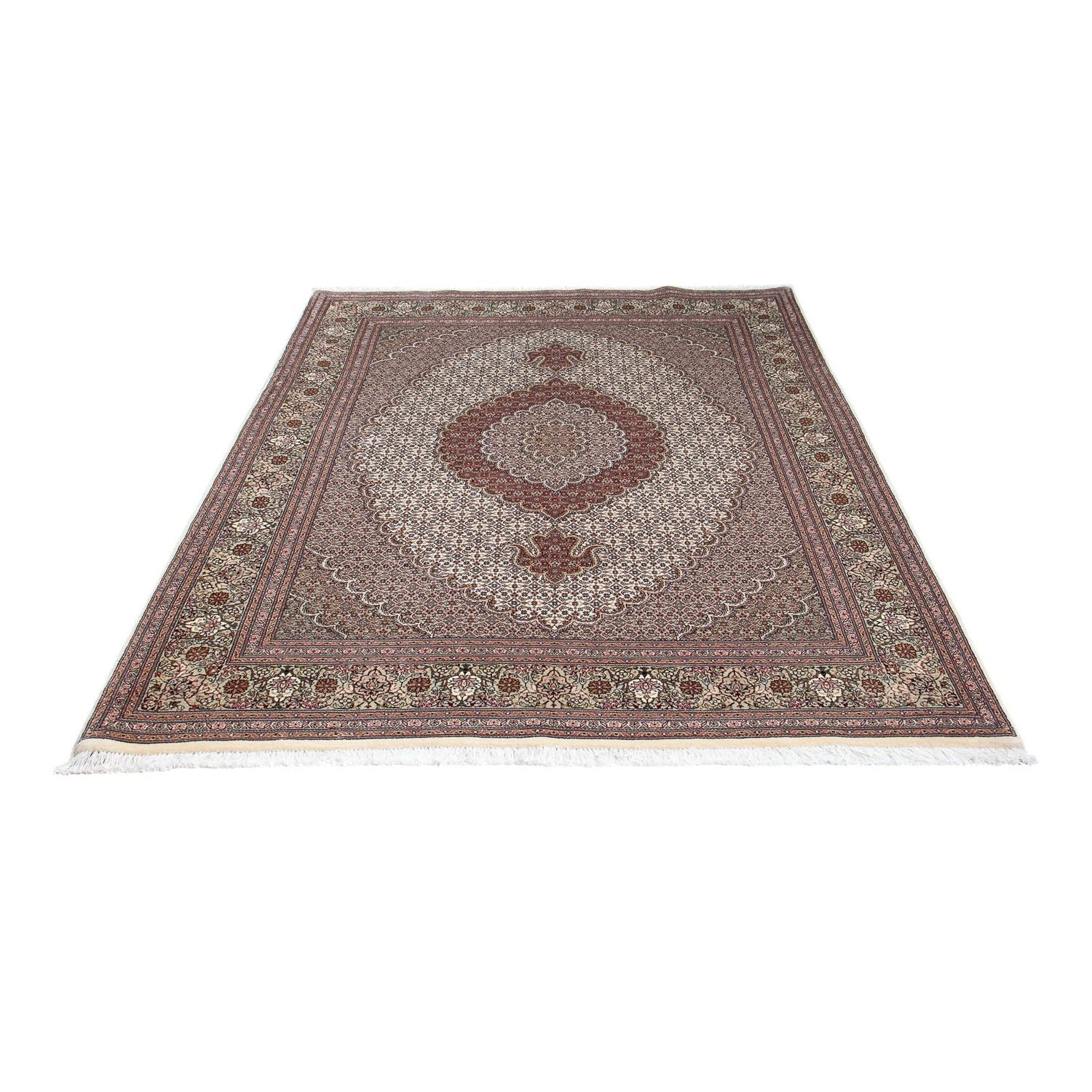 Tapis persan - Tabriz - Royal - 205 x 153 cm - marron clair