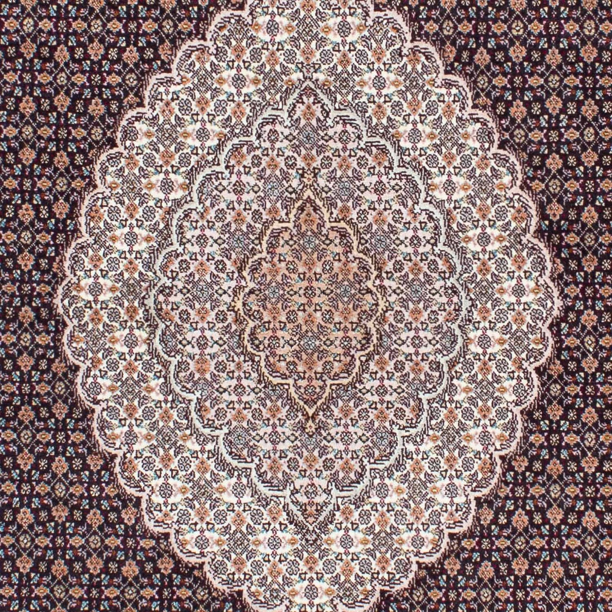 Tapis persan - Tabriz - 206 x 149 cm - marron clair