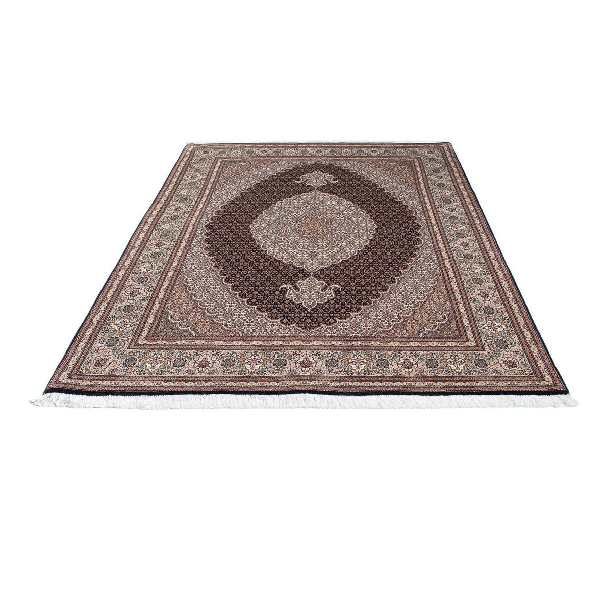 Tapis persan - Tabriz - 206 x 149 cm - marron clair