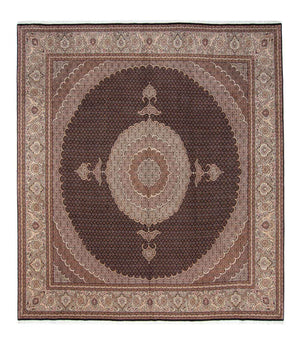 Tapis persan - Tabriz carré  - 315 x 298 cm - marron foncé