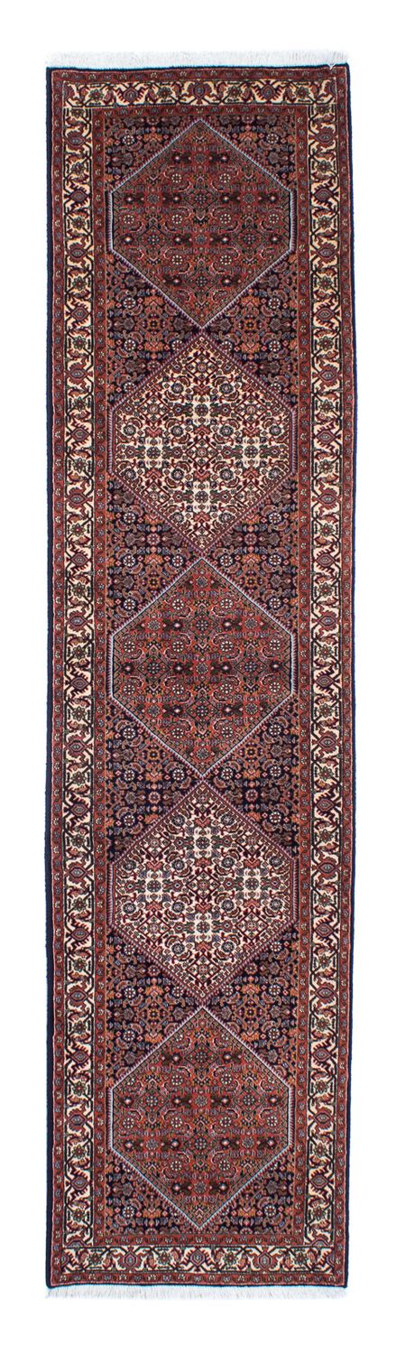 Tapis de couloir Tapis persan - Bidjar - 291 x 70 cm - bleu foncé
