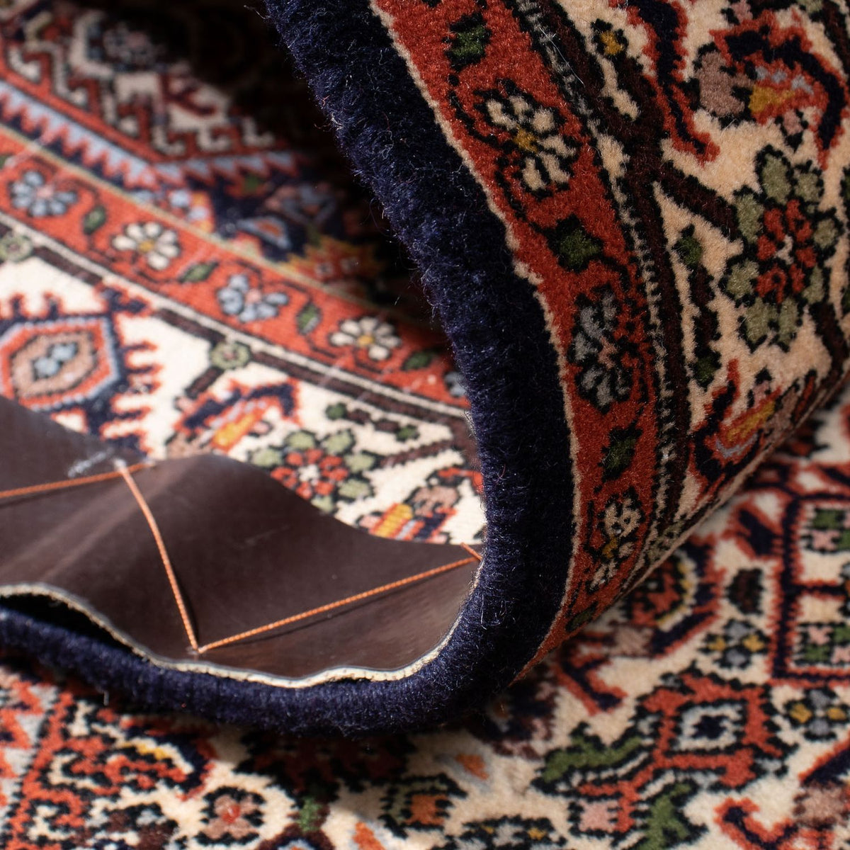 Tapis de couloir Tapis persan - Bidjar - 291 x 70 cm - bleu foncé