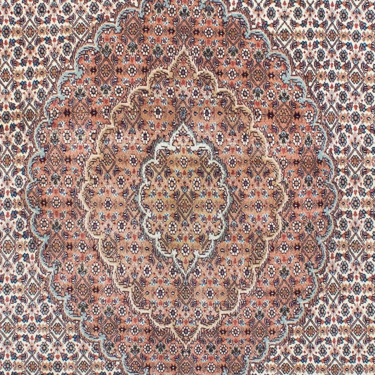 Tapis persan - Tabriz - 195 x 151 cm - marron clair
