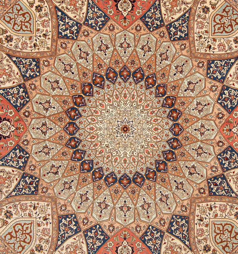 Tapis persan - Tabriz - Royal carré  - 253 x 250 cm - marron clair