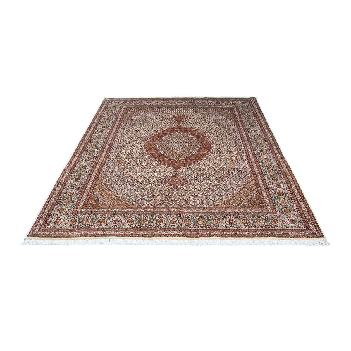 Tapis persan - Tabriz - 202 x 150 cm - marron clair
