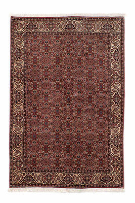 Tapis persan - Bidjar - 205 x 141 cm - rouge foncé