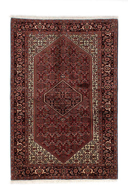 Tapis persan - Bidjar - 198 x 136 cm - rouge foncé