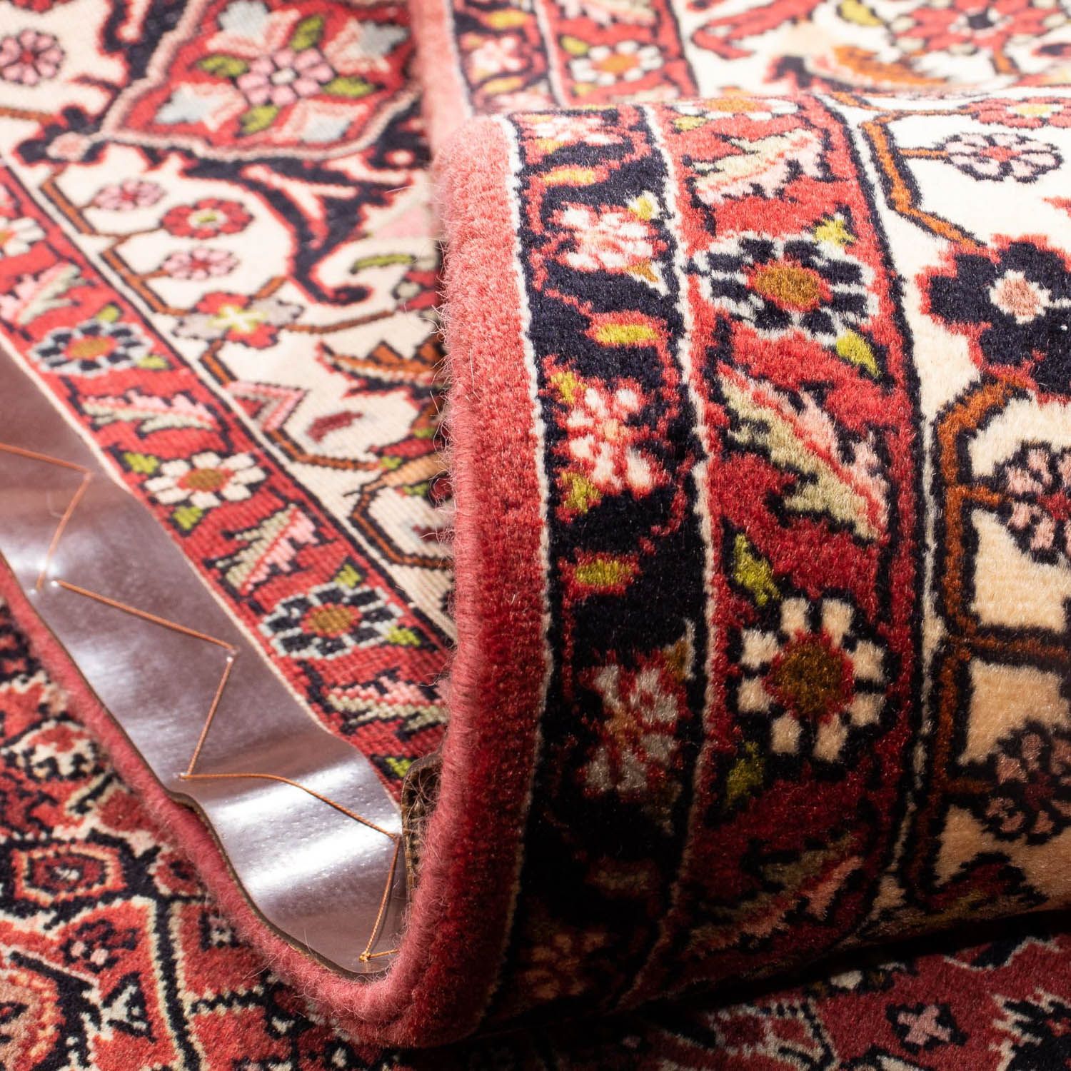 Tapis persan - Bidjar - 297 x 197 cm - rouge foncé