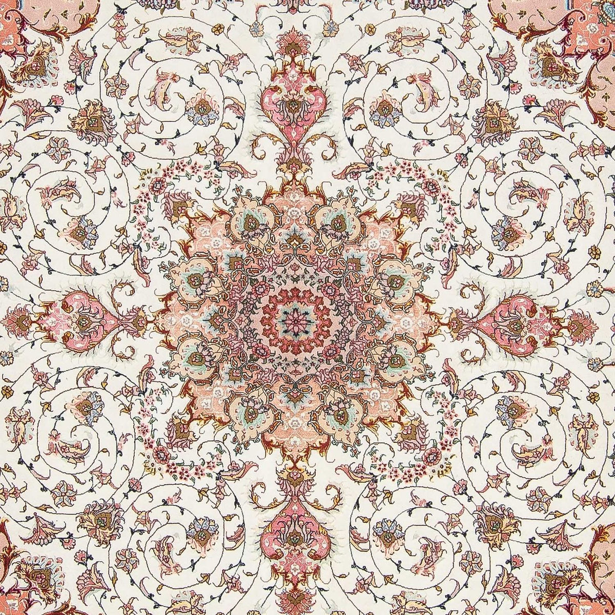 Tapis persan - Tabriz - Royal carré  - 300 x 298 cm - beige