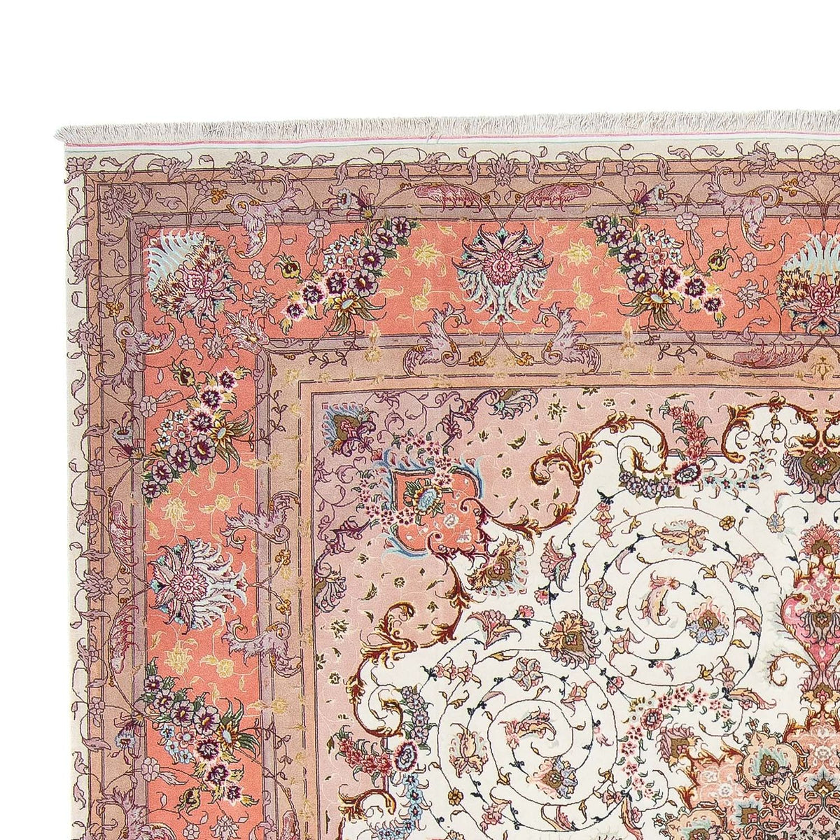 Tapis persan - Tabriz - Royal carré  - 300 x 298 cm - beige