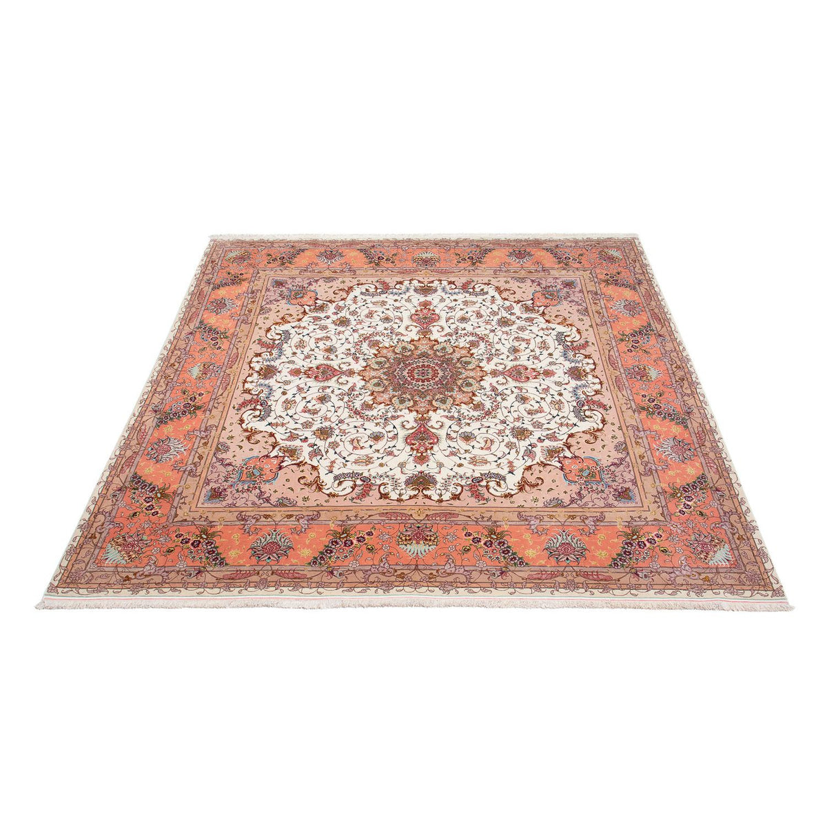 Tapis persan - Tabriz - Royal carré  - 300 x 298 cm - beige