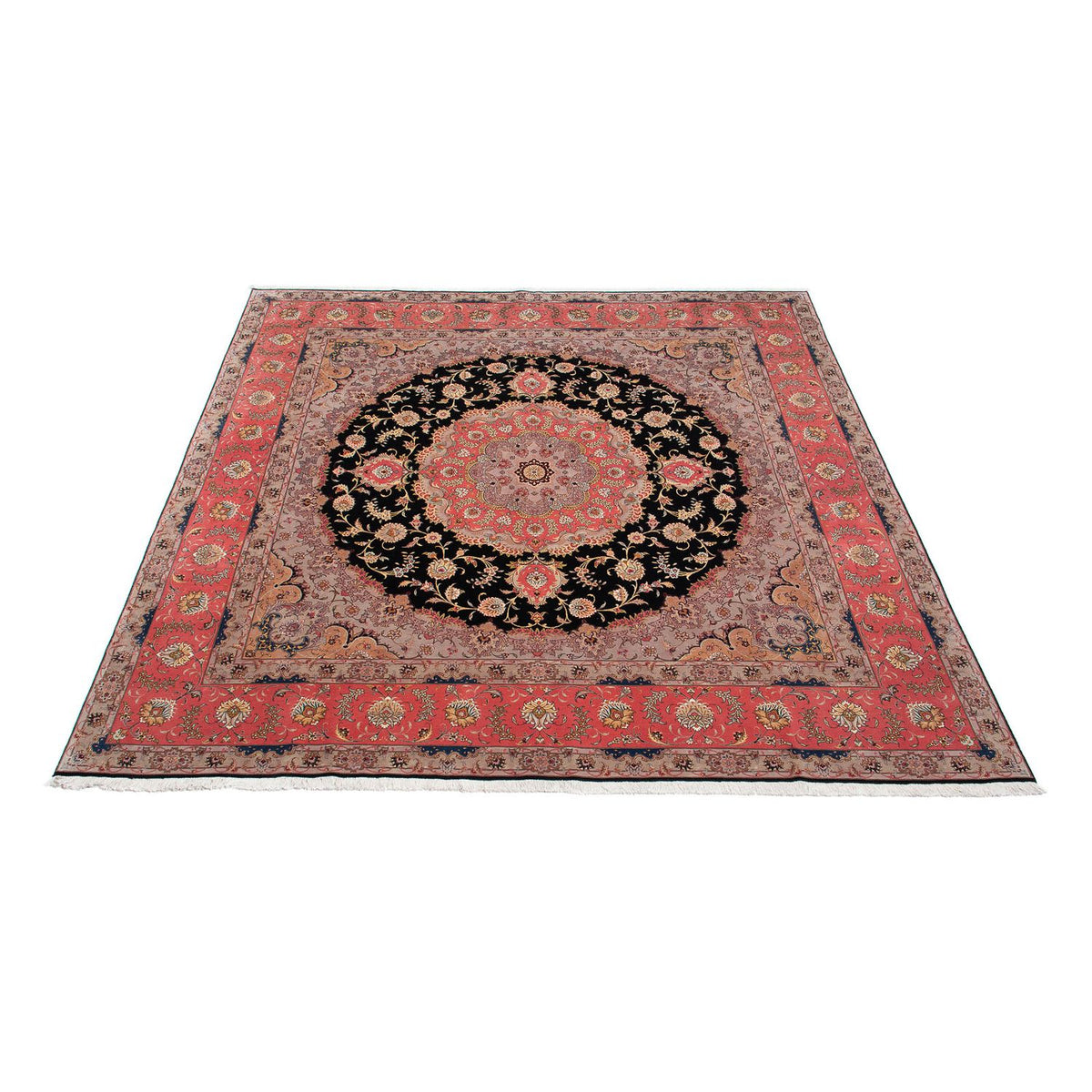 Tapis persan - Tabriz - Royal carré  - 300 x 290 cm - rouge