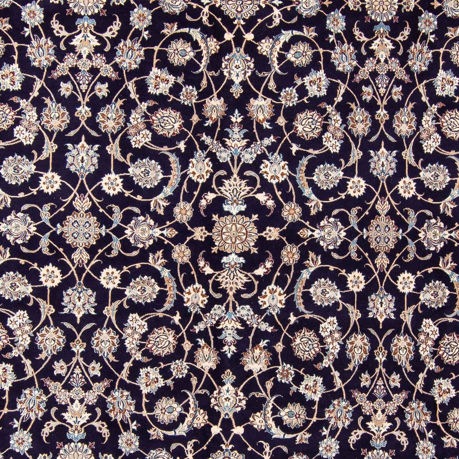 Tapis persan - Nain - Premium - 430 x 310 cm - bleu foncé