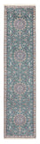 Tapis de couloir Tapis persan - Nain - Royal - 394 x 88 cm - bleu clair