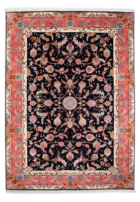 Tapis persan - Tabriz - Royal - 238 x 172 cm - bleu foncé