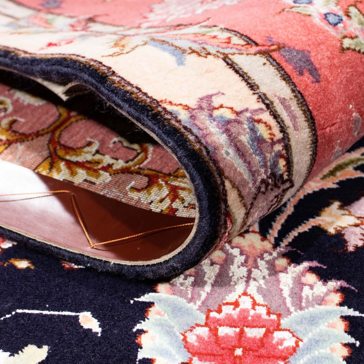 Tapis persan - Tabriz - Royal - 238 x 172 cm - bleu foncé