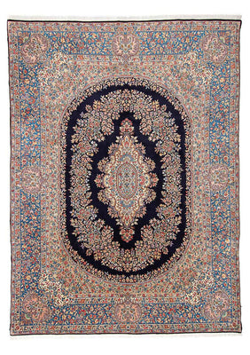 Tapis persan - Royal - 400 x 294 cm - bleu foncé