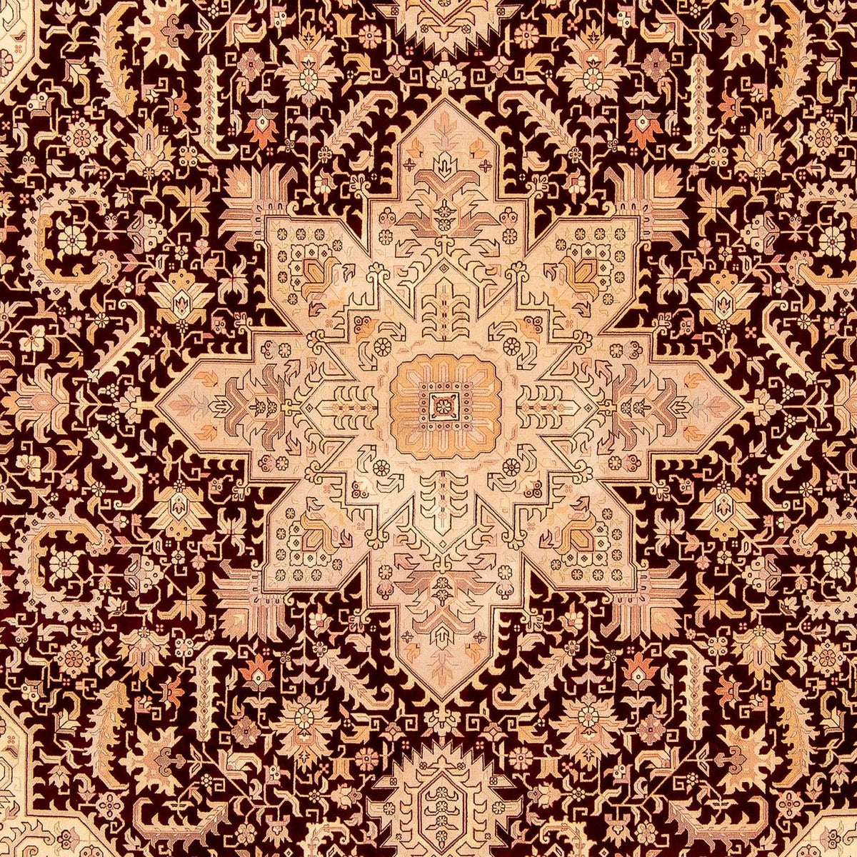 Tapis persan - Tabriz - Royal - 356 x 250 cm - marron clair