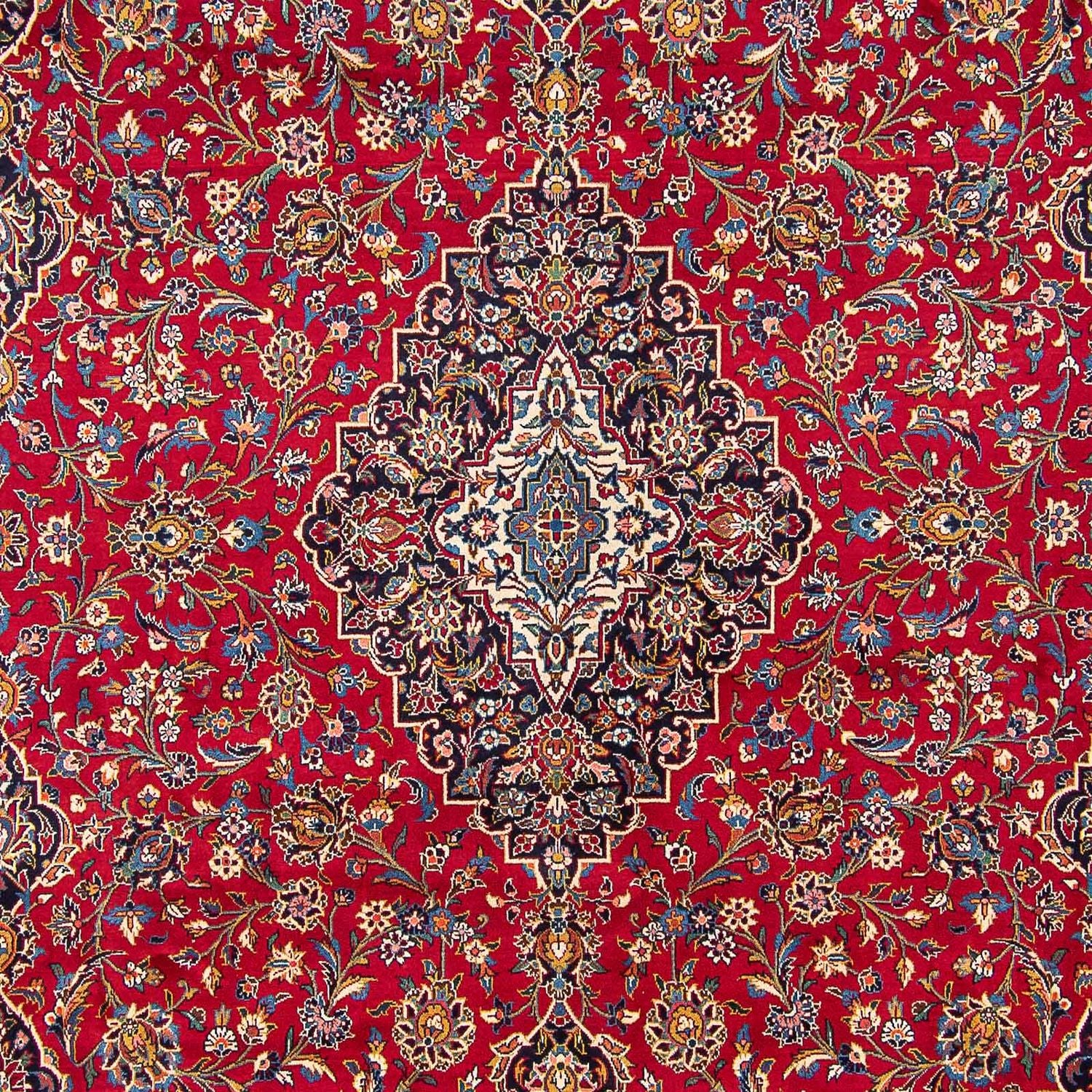 Tapis persan - Keshan - 417 x 308 cm - rouge