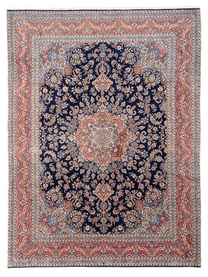 Tapis persan - Royal - 403 x 300 cm - bleu foncé
