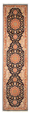 Tapis de couloir Tapis persan - Tabriz - Royal - 295 x 68 cm - bleu foncé
