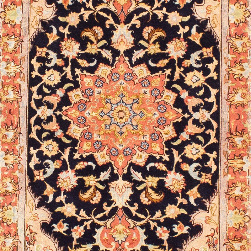 Tapis de couloir Tapis persan - Tabriz - Royal - 295 x 68 cm - bleu foncé