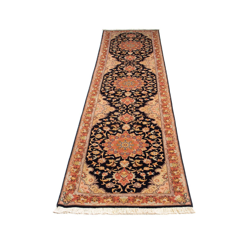 Tapis de couloir Tapis persan - Tabriz - Royal - 295 x 68 cm - bleu foncé