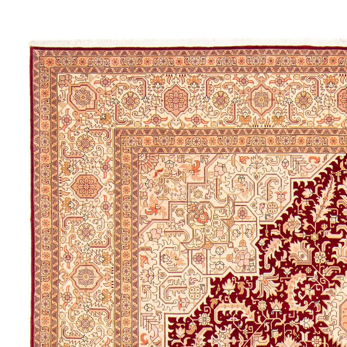 Tapis persan - Tabriz - Royal - 400 x 298 cm - rouge foncé