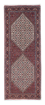 Tapis de couloir Tapis persan - Bidjar - 214 x 83 cm - rouge clair
