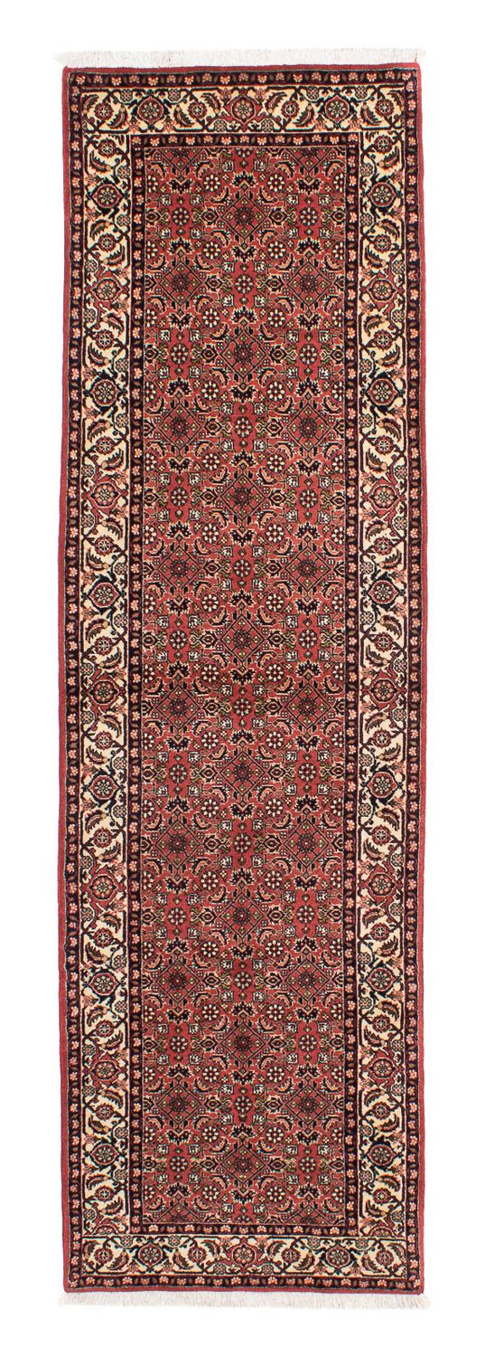 Tapis de couloir Tapis persan - Bidjar - 295 x 83 cm - rouge foncé