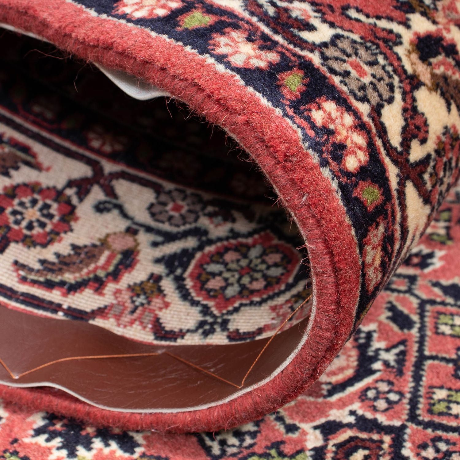 Tapis de couloir Tapis persan - Bidjar - 295 x 83 cm - rouge foncé