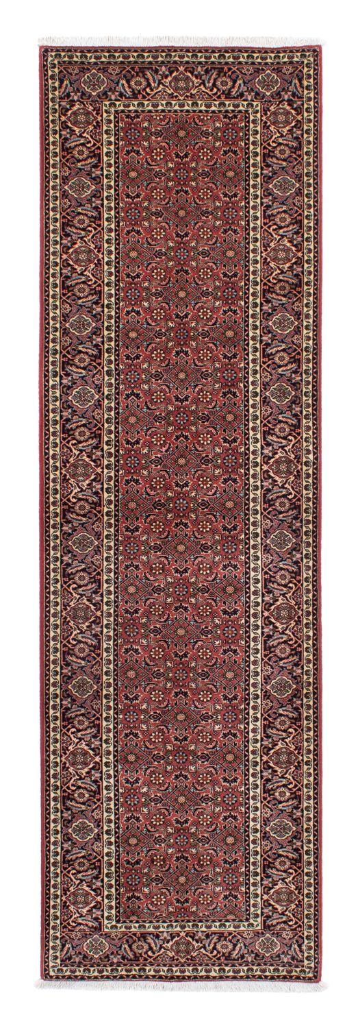 Tapis de couloir Tapis persan - Bidjar - 298 x 85 cm - rouge foncé