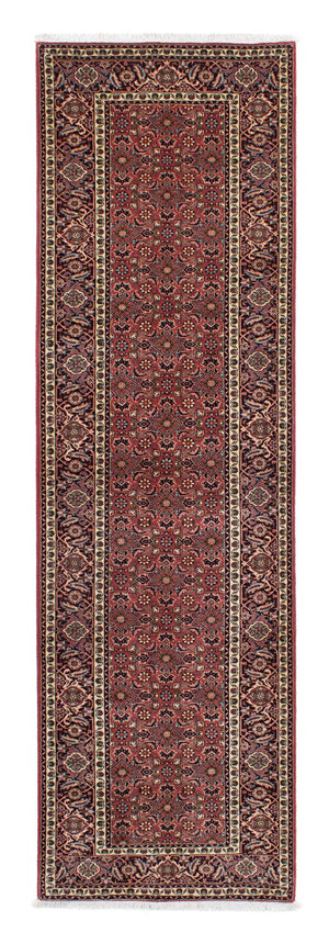 Tapis de couloir Tapis persan - Bidjar - 298 x 85 cm - rouge foncé
