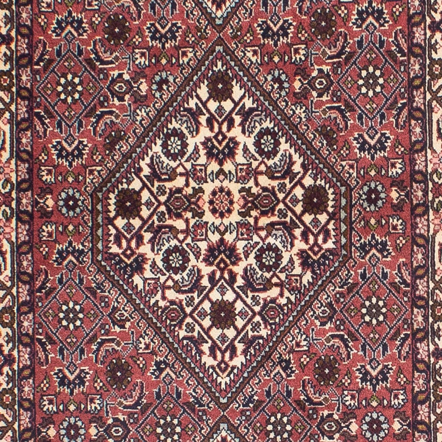 Tapis de couloir Tapis persan - Bidjar - 310 x 83 cm - rouge clair