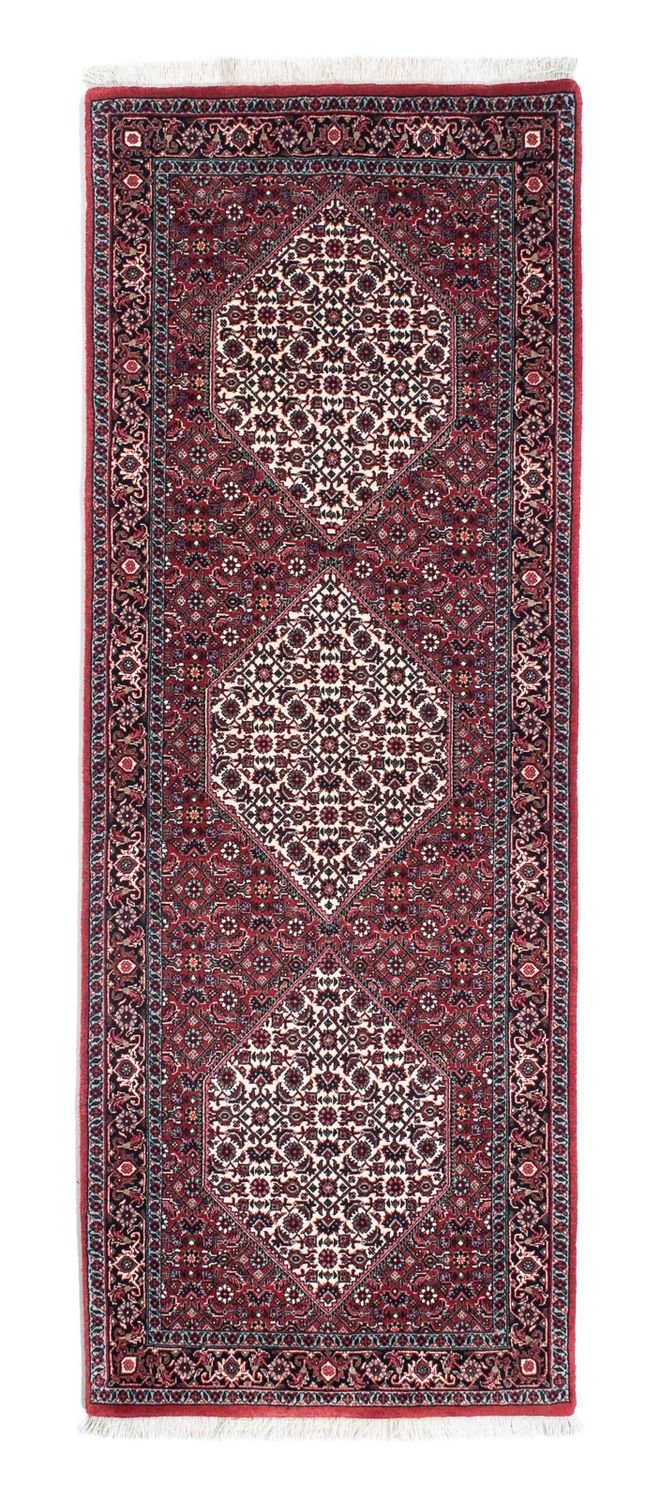 Tapis de couloir Tapis persan - Bidjar - 210 x 75 cm - rouge