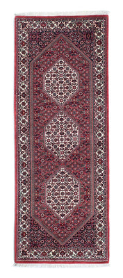 Tapis de couloir Tapis persan - Bidjar - 208 x 74 cm - rouge