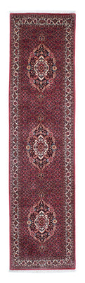 Tapis de couloir Tapis persan - Bidjar - 313 x 82 cm - rouge foncé