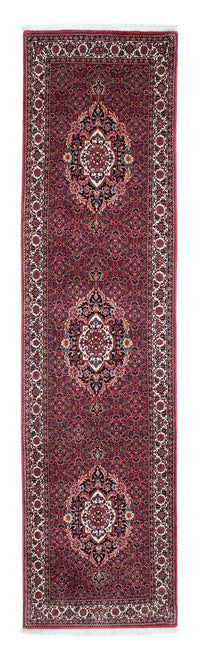 Tapis de couloir Tapis persan - Bidjar - 313 x 82 cm - rouge foncé
