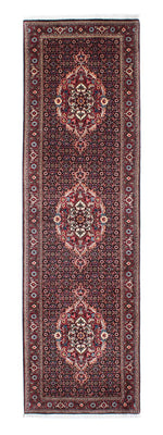 Tapis de couloir Tapis persan - Bidjar - 298 x 82 cm - bleu foncé