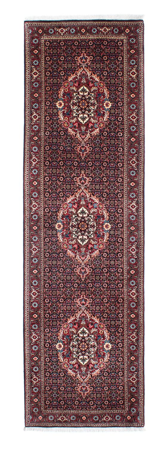 Tapis de couloir Tapis persan - Bidjar - 298 x 82 cm - bleu foncé