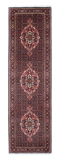 Tapis de couloir Tapis persan - Bidjar - 298 x 82 cm - bleu foncé