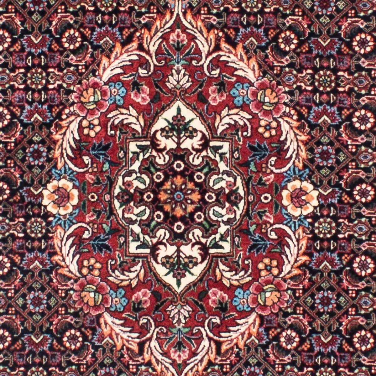 Tapis de couloir Tapis persan - Bidjar - 298 x 82 cm - bleu foncé