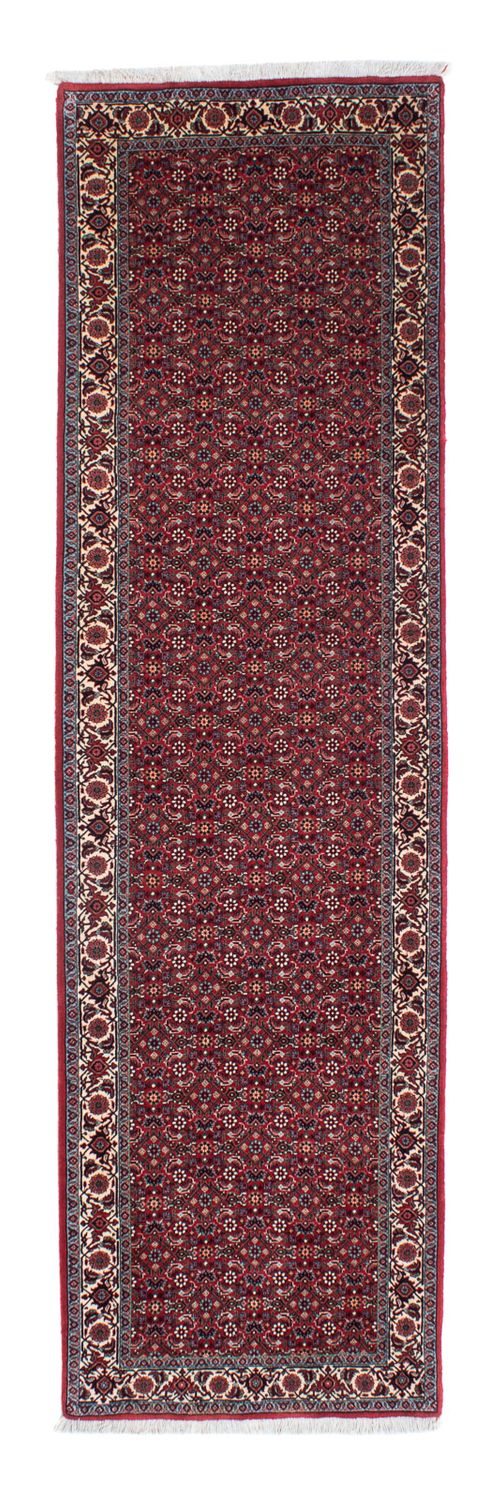 Tapis de couloir Tapis persan - Bidjar - 302 x 81 cm - rouge
