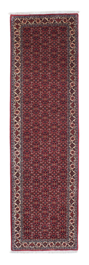Tapis de couloir Tapis persan - Bidjar - 302 x 81 cm - rouge