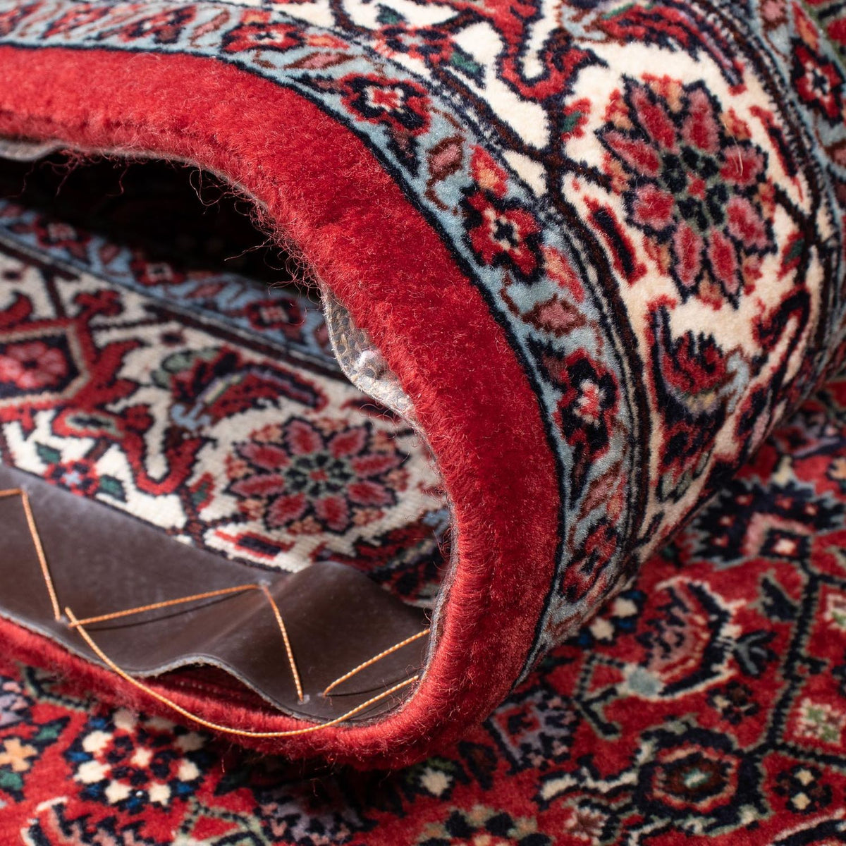 Tapis de couloir Tapis persan - Bidjar - 302 x 81 cm - rouge